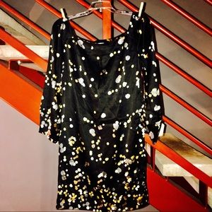 Diane Von Furstenberg silk black dress size 8